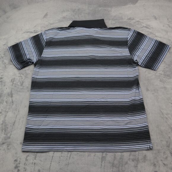 Nike Golf Polo Shirt Mens XL Extra Blue Striped Casual Dri-Fit Golfing Golfer - Picture 14 of 16
